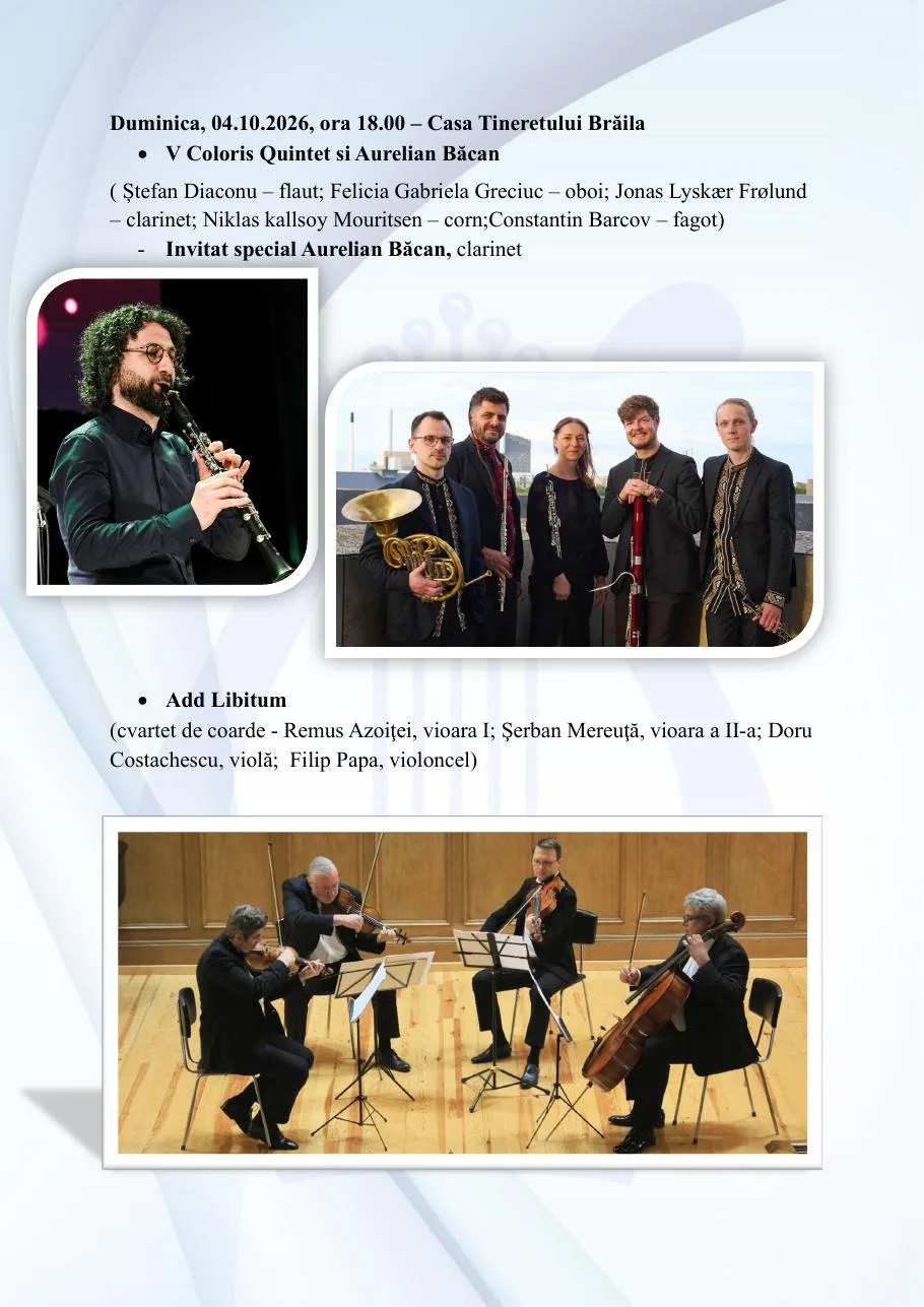 Vezi evenimentul Festivalul SUBITO 2026 — V Coloris Quintet și Add Libitum