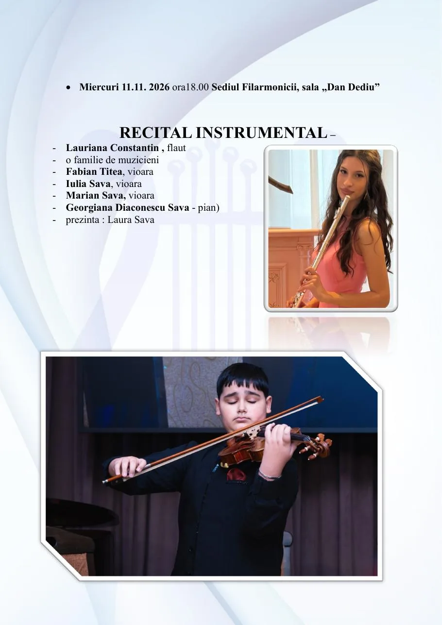 Recital instrumental — o familie de muzicieni