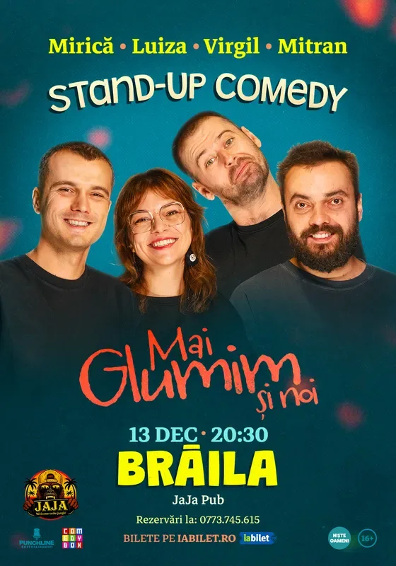 Vezi evenimentul Stand-up comedy cu Mirică, loana Luiza, Virgil Ciulin și Mitran | Mai glumim și noi