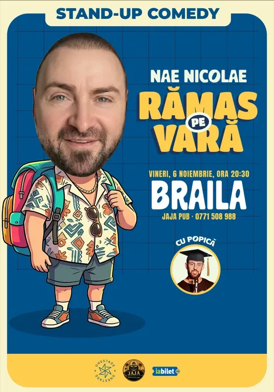 Vezi evenimentul Rămas pe vară – stand-up cu Nae Nicolae