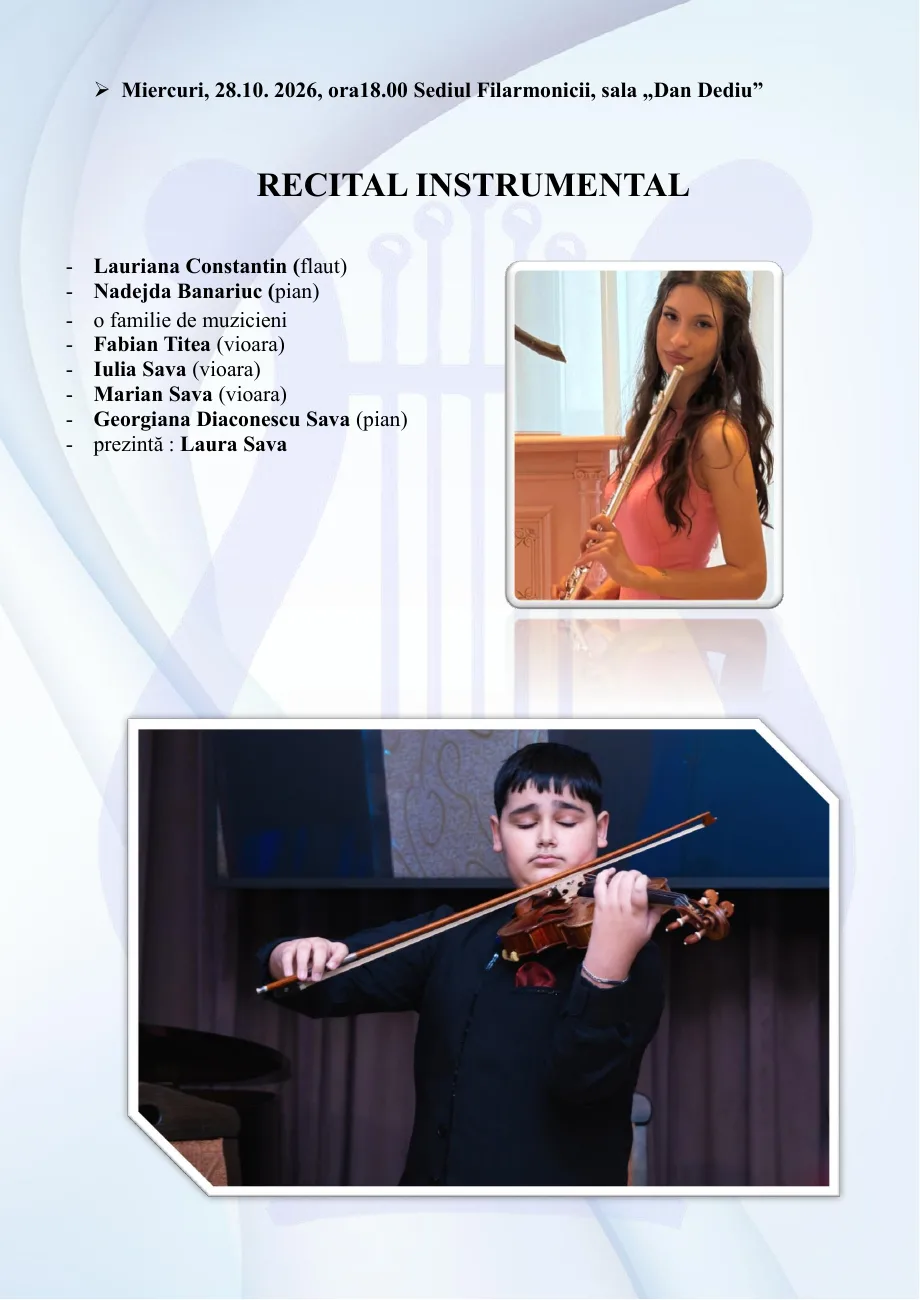 Vezi evenimentul Recital instrumental — o familie de muzicieni