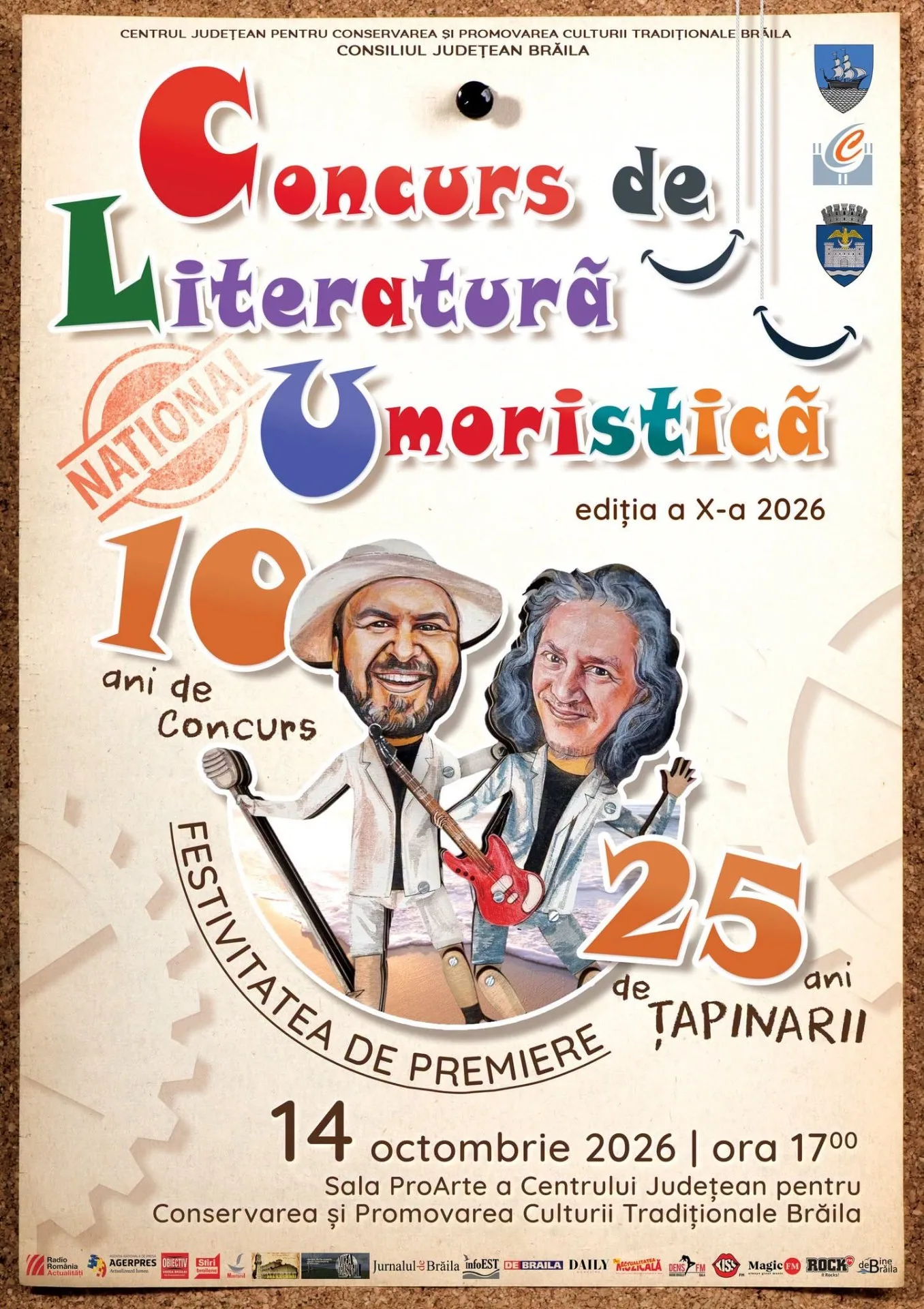 Vezi evenimentul Concursul Național de Literatură Umoristică — festivitatea de premiere, ediția a X-a