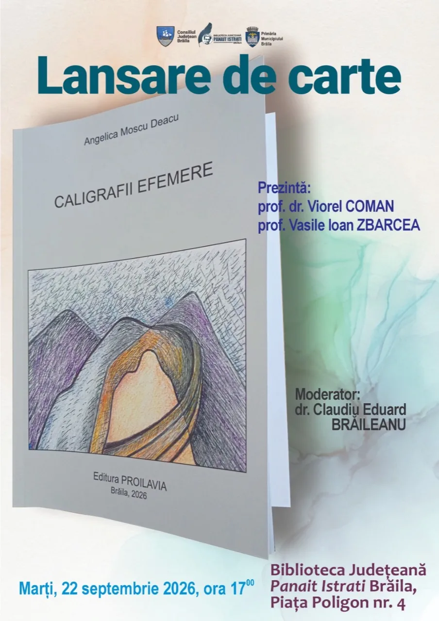 Lansarea volumului de poezie „Caligrafii Efemere”