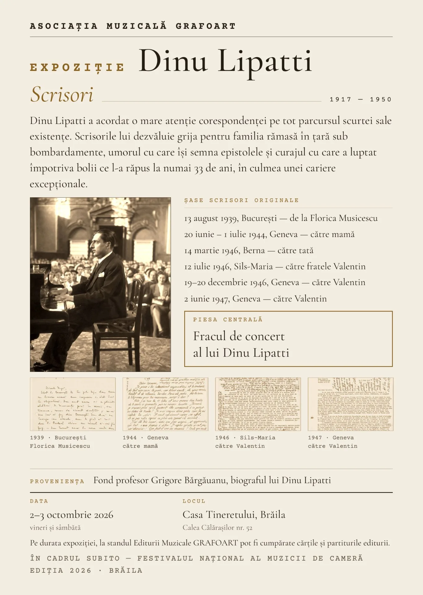 Dinu Lipatti — Scrisori