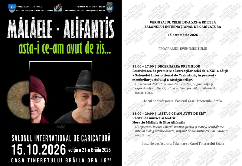 Vernisaj - Salonul Internațional de Caricatură, ediția a XXI-a