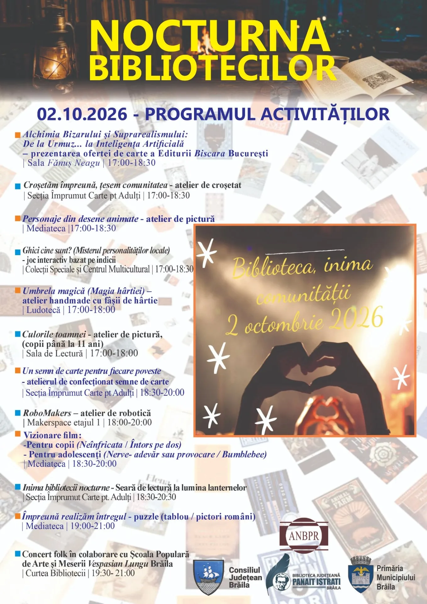 Nocturna Bibliotecilor 2026 — Biblioteca, inima comunității